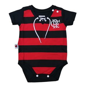 Body Bebê Flamengo Retrô Rubro Negro Oficial