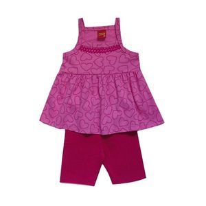 Conjunto Infantil Menina Com Estampa De Corações