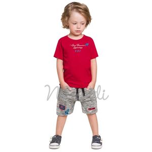 Conjunto infantil menino camiseta e bermuda Mundi