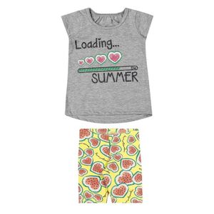 Conjunto Bebê Menina Elian Loading Summer Cinza