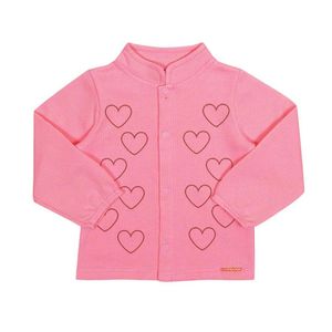 Casaco Infantil Menina Corações Rosa Neon Marlan Baby