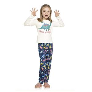 Pijama Infantil Menina Dino Brilha No Escuro Elian