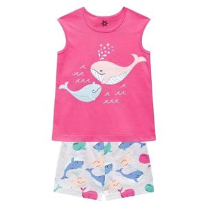 Pijama Infantil Menina Rosa No Mar Brandili