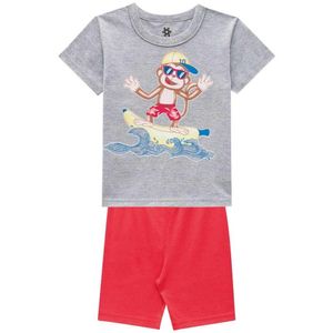 Pijama Infantil Menino Camiseta E Bermuda Brandili