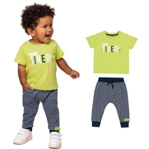 Conjunto Bebê Infantil Camiseta Calça Saruel Colorittá