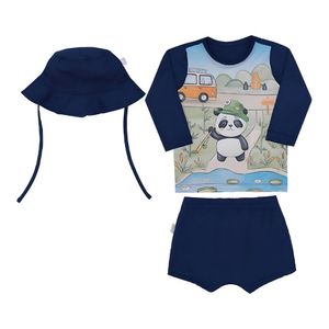 CONJUNTO PRAIA PANDA UV 50+ 3 PEÇAS LE BHUA