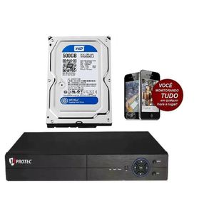Dvr gravador 4 canais Full hd + hd 500GB