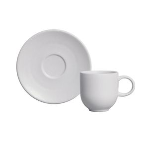 Conjunto com 6 Xícaras de Café com Pires Coup Stoneware Vit 97ml