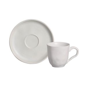 Conjunto com 6 Xícaras de Café com Pires Bio Stoneware Vit 120ml