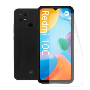 Kit Capa Silicon Veloz e Película Hydrogel HD para Xiaomi Redmi 10C - Gshield