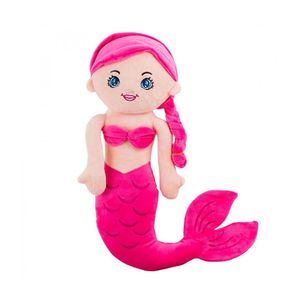 Boneca Sereia Pelúcia Pink 37cm