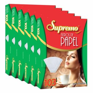 Kit Filtros Para Café Supremo 103- 6 Unidades Descartável