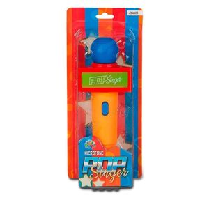 Microfone Pop Singer Laranja e Bola Azul Zoop 00493