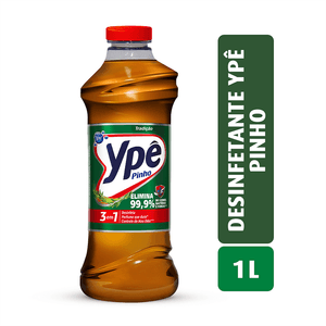 Desinfetante Pinho Ypê Tradição 1L - Elimina 99,9% Germes, Bactérias e Fungos