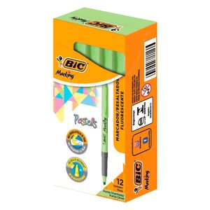 Marca Texto Marking Verde Pastel 12 Unidades - Bic