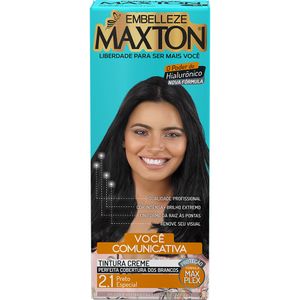 Tinta para Cabelo Maxton 2.1 Preto Especial