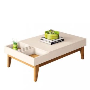 Mesa de Centro Vitta HB Móveis Off White/Cinamomo