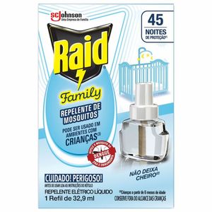 Repelente Elétrico Líquido Raid Family Refil de 32,9ml