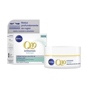 Creme Facial Nivea Antissinais Q10 Power Dia FPS 30 Pele Mista a Oleosa 50g