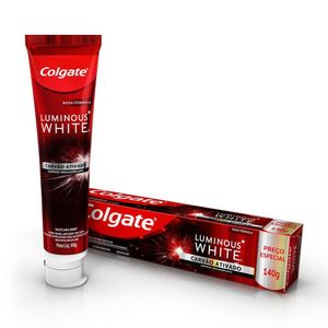 Creme Dental Clareador Colgate Luminous White Carvão Ativado 140g