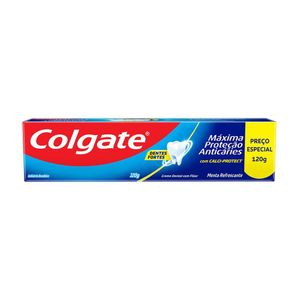 Creme Dental Familiar Colgate Máxima Proteção Anticáries Sabor Menta Refrescante 120g