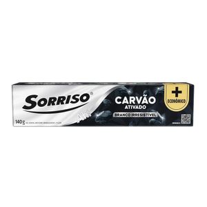 Creme Dental Clareador Sorriso Carvão Ativado 140g