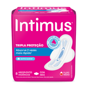 Absorvente Tripla Proteção Suave Com Abas Intimus 8x1