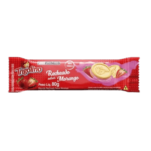 Biscoito Recheado Trigolino Sabor Morango 80g