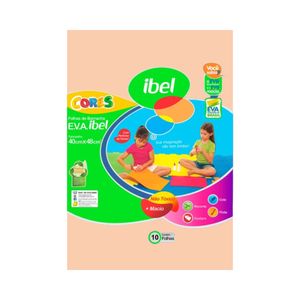 E.V.A. Ibel 40X48cm Bege Pacote com 10 Unidades