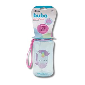 Garrafa Infantil com Canudo 400ml Premium Animal Buba