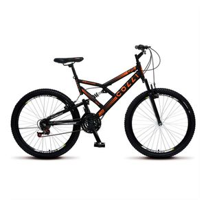 Bicicleta Aro 26 Colli 21 M Aço Preto e Laranja