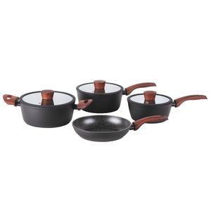 Jogo de Panelas Brinox Antiaderente Ceramic Life 4 Peças Sirius com Indução Preto