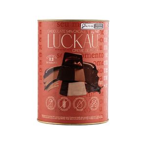 Bombom De Chocolate 54% Cacau Com Creme Avelã Luckau Lata 198g