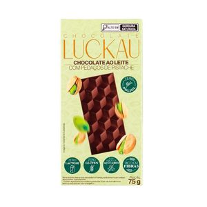 Barra Choco ao Leite Zero Poliol com Pedaços de Pistache 75g