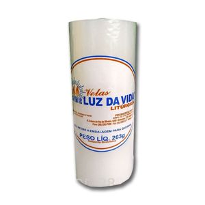 Vela Litúrgica Luz da Vida Branca 50mm 263g