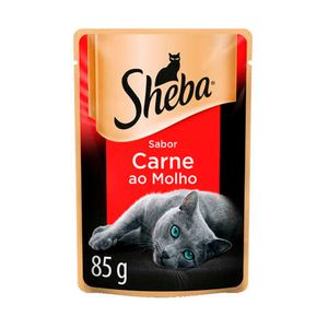 Ração Sheba para Gatos Adultos Carne ao Molho 85g