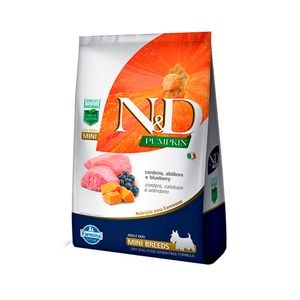 Ração ND Pumpkin para Cães Adultos Sabor Cordeiro Mini 800g