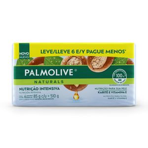 Pack Sabonete em Barra Hidratação Intensiva Palmolive Naturals Cartucho 510g Leve 6 Pague 5 Unidades