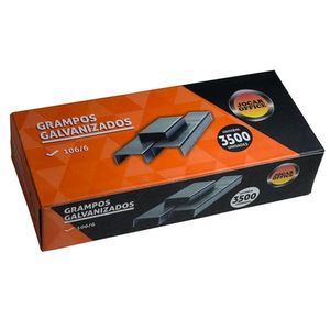 Grampo Para Grampeador 106/6 Galvanizado Caixa Com