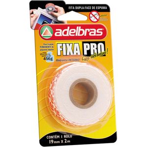 Fita Dupla Face Transparente Fixa Pro 19MmX2M