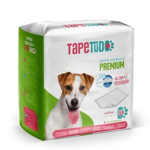 Tapetes Higiênicos Para Cães Tapetudo Premium 60x55cm Pacote Com 20 Unidades