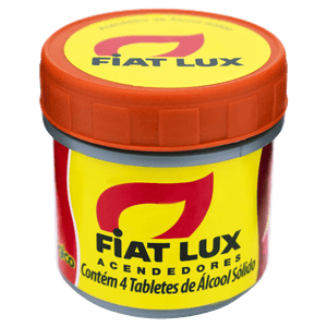 Acendedores Tablete Fiat Lux 60g Pote com 4 Unidades