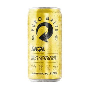 Cerveja Skol Puro Malte Lata 269ml