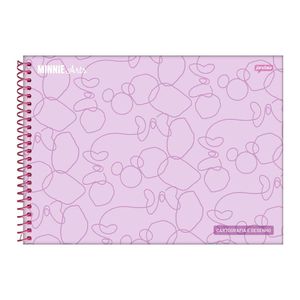 Caderno de Desenho e Cartografia Capa Dura Minnie Arts 80 Folhas Jandaia