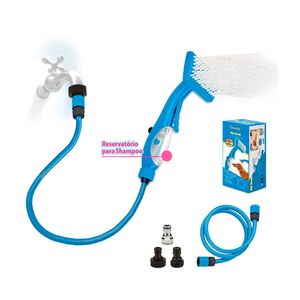 Ducha Prática Chalesco Pet Zoom Banho Azul