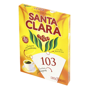 Filtro de Papel Santa Clara 103 Caixa com 30 Unidades