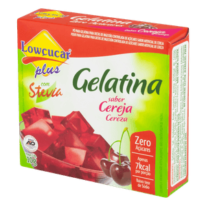 Gelatina em Pó Stevia Cereja Zero Açúcar 10g