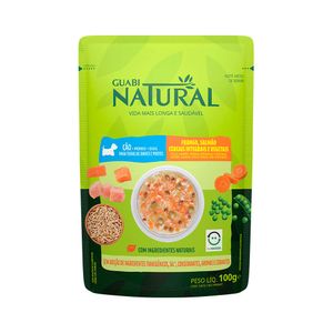 Ração Úmida Guabi Natural Sachê Cães Adultos Frango e Cereais 100g