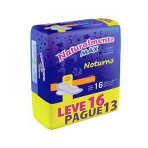 Absorvente Naturalmente Max Noturno Longo com Abas Leve 16 Unidades Pague 13