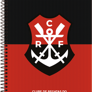 Caderno Universitário Foroni Capa Dura 160 Folhas 10 Matérias Flamengo